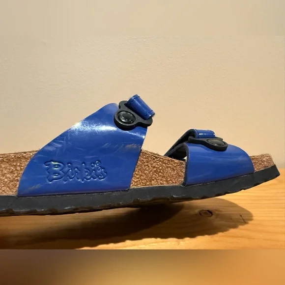 Birkenstock Birki's Madura Royal Blue Velcro Double Strap Sandals Size 7 - Picture 8 of 11